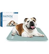The Green Pet Shop Cool Pet Pad - Medium, Sage Grey - Self-Cooling, Pressure Activated Mat for Do...