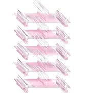 Pants Hangers with Clips, 50 Pack, Pink 12 Inch | Heavy duty, space saving, non-slip, adjustable,...