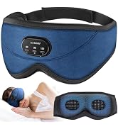 LC-dolida White Noise Sleep Mask, 3D Sleep Headphones with 16 Soothing Sounds, Bluetooth 5.4 Slee...