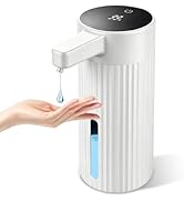 Automatic Liquid Soap Dispenser Touchless, USB Rechargeable Hand Soap Dispenser, 4-Level Adjustab...