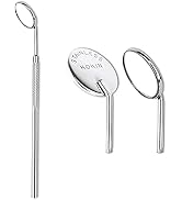 HOKIN Dental Mirror Number 5 Stainless Steel Professional Dentist Mirror with Two Removable Mirro...