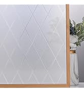 VELIMAX Solar Lattice Window Film, Window Privacy Film, Static Frosted Window Cling, Opaque Glass...