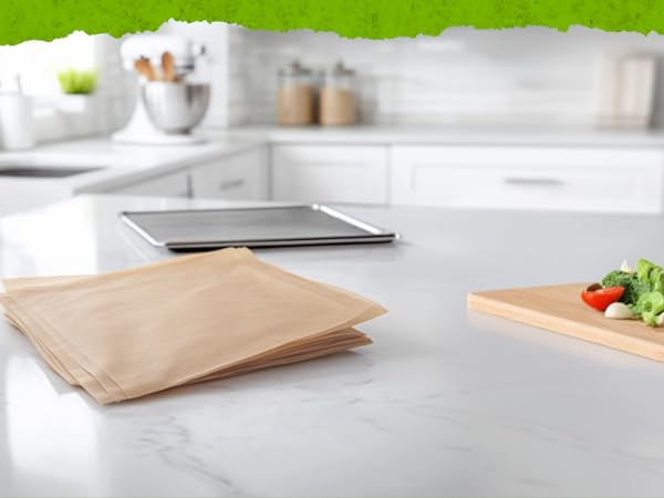 PaperChef parchment bags, cooking bags, oven-safe, non-stick, meal prep, 12 pack