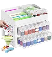 ARTDOT Storage Containers for Diamond Painting Accessories, 2 Drawers with 96 Slots Bead Storage ...