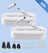 2PCS 33ft 10M DC Power Extension Cable, DC 12V 5.5mm x 2.1mm Extension Cord with Power Jack Adapt...