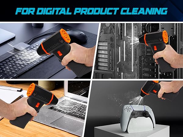 compressed air duster electric air duster portable air blower with led light air duster for pc