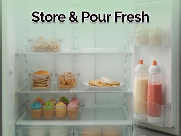 pancake batter dispenser bottle mixer shaker funnel crepe cupcake protein shake baking