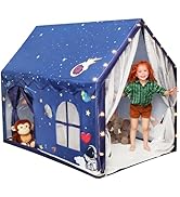 Kids Space Tent Indoor Playhouse-with Star Light, Padded Mat, Extra Large Bedroom Play Tent, Doub...