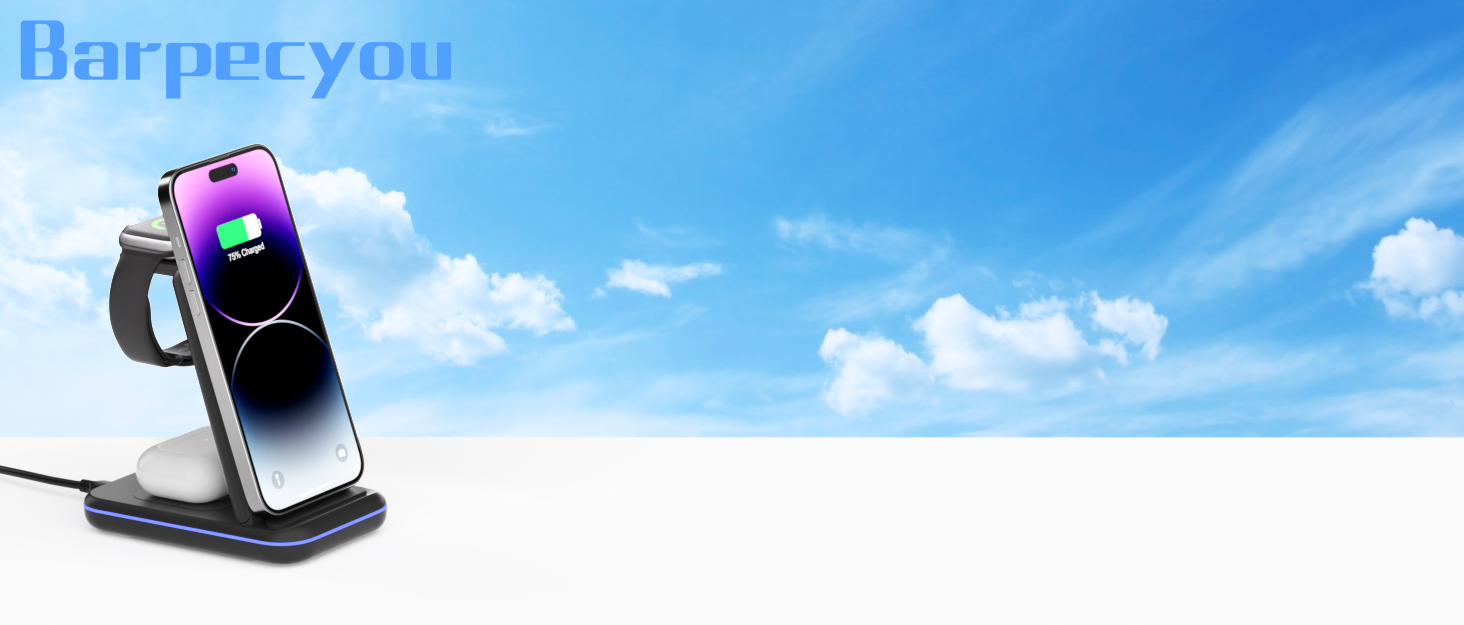 Wireless Charging Station, 3 in 1 Fast Wireless Charger