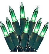 HISHINY Green String Lights 100 Count Mini St Patricks Decorations Lights with Green Wire for Out...