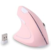 Left Handed Mouse, Wireless 2.4 GHz USB Lefty Left Hand Ergonomic Vertical Mouse, Less Noise Mice...