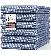 Homaxy Premium Kitchen Towels 18"x28", 6 Pack Large Cotton 380 GSM Dish Towels, Highly Absorben Y...