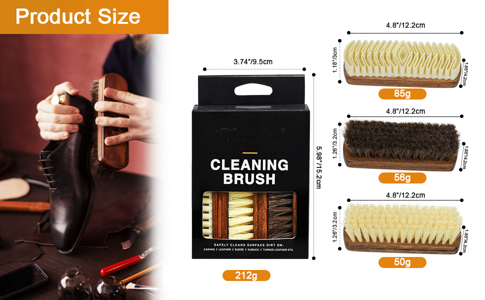 Suede Shoes Brush kit size