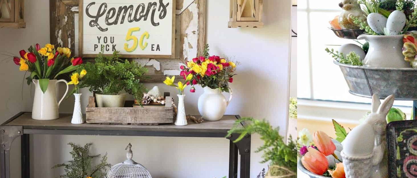 Spring Floral Easter Egg Wreath for Front Door Spring Floral Wreaths