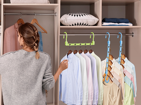 hangers space saving organizer saver clothes closet organization storage hanging