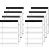 Legal Pad Writing Pads 8 Pack 4x6 Inch Note Pads for Work Small Pocket Notepads Writing Pad Paper...