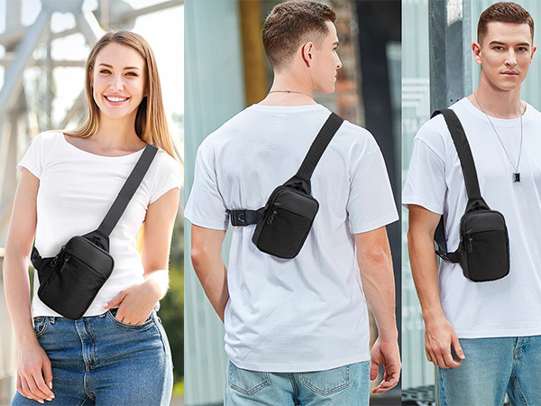 Mini Crossbody Sling Bag Chest Bag Water Resistant shoulder bag Running Phone Holder for Men Women