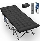 Slendor XXL Camping Cot, Oversized Cot for Adults, 79" L x 32" W x 19" H Sleeping Bed with Mattre...