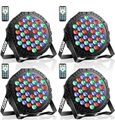 LED Stage Lights 4Pack - Czgor 36W RGB DJ Par Lights with Sound Activated Auto Play by Remote & D...