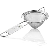 Homestia Fine Mesh Sieve Strainer Stainless Steel Cocktail Strainer Food Strainers Tea Strainer C...