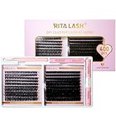 RITALASH 60D+100D Cluster lash kit Mixed Length D Curl Cluster False Eyelashes with LashBond & Se...