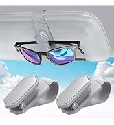 Veharvim Sunglass Holder for Car (One-Handed-Operation, Gentle & Secure Hold, Silicone Padded, Un...