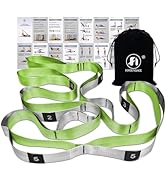 Foyer Nuage Stretch Bands for Exercise, Non Elastic Yoga Stretching Strap with Loops, 3.8cm x 2.4...