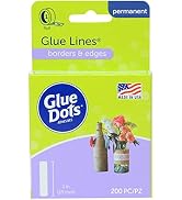 Glue Dots Double Sided Adhesive Permanent Glue Lines, 1'', Clear, Roll of 200