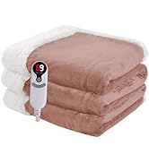 Minervada Electric Heated Blanket Full Size 72×84 inches, Cozy Plush Flannel,10 Hrs Auto Shut Off...
