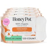 The Honey Pot Company - 120ct - Non-Herbal Everyday Panty Liners for Women - Organic Cotton Cover...