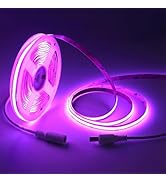 UVTaoYuan LED Strip Lights 24V COB LED Purple Super Bright LED16.4ft Dotless High Density Cuttabl...