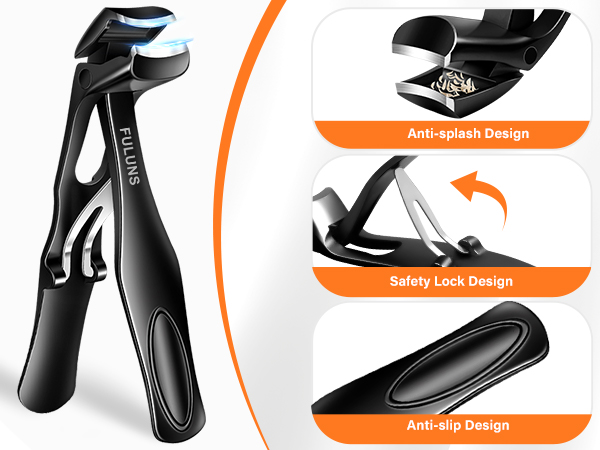 Slanted Ingrown Nail Clippers for Thick Nails for Seniors Angled Head Large Toe Nail Clippers
