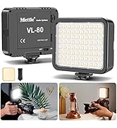 Mettlelite VL80 LED Video Light Kit Portable Continuous on Camera Photography Lighting Ultra Brig...