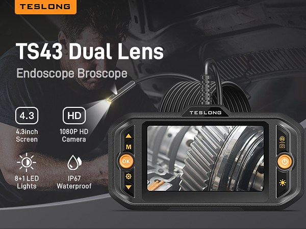 TS43 Dual Lens Borescope Endoscope