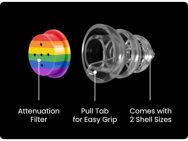 Eargasm Smaller Ears Earplugs in Rainbow