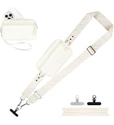 YFWE Clip and Go Strap for Phone with Wallet Crossbody, Adjustable Phone Lanyard with Detachable ...