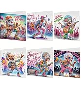 Tontut 6 Pieces Diamond Art Painted Greeting Cards, Trendy Music Elderly 5D DIY Special Shape Dia...