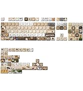 YUNZII PBT Mao Keycaps, Dye-Sub Mao Profile Custom Keycaps, 142 Full Keys Cute Cat Shape Keycaps ...