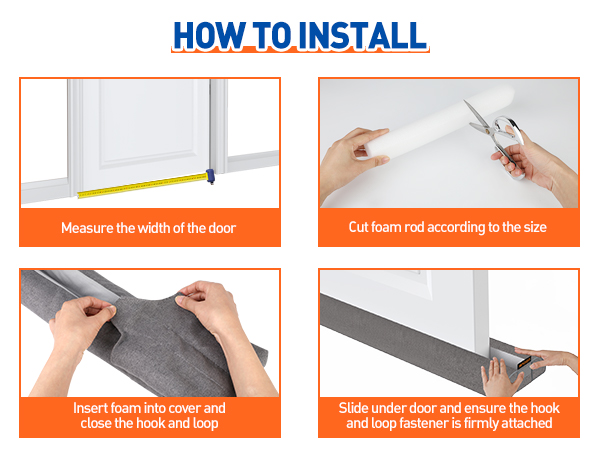 MAGZO Door Draft Stopper Adjustable Under Door Gap Filler