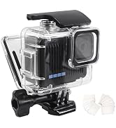 FitStill 196FT/60M Underwater Waterproof Diving Housing Compatible for Go Pro Hero 4K,Protective ...