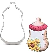 LILIAO Bottle Cookie Cutter for Baby Shower - 2.8 x 4.8 inches - Stainless Steel