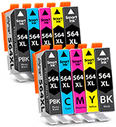 Replacement cartridges for hp 564 10 pack (2+2)