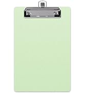 Piasoenc Wood Clipboards, Recycled Hardboard Clipboards,Green Clipboard for Office, School, A5 St...