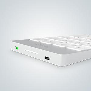 Aluminum Slim Wireless Rechargeable Keypad