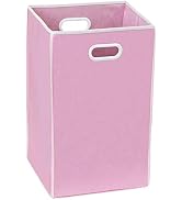 Simple Houseware Foldable Closet Laundry Hamper Basket, Pink