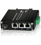Zhpuostd 3 Ports Mini Industrial Gigabit PoE Ethernet Switch, 3-Port 10/100/1000T 802.3at PoE, 1-...