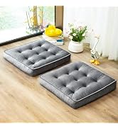 1 MIDDLE ONE Floor Pillow Set of 2, Memory Foam Meditation Cushion, Floor Cushions for Adults Sit...