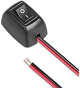 OELFFOW Inline KCD1 Rocker Switch 6A-250V 16A-125V SPST ON-Off Switch Box with Self-Adhesive for ...