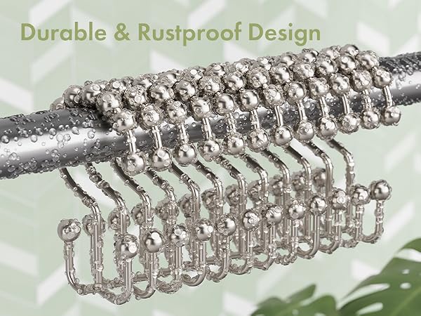 Amazer Double Shower Curtain Hooks