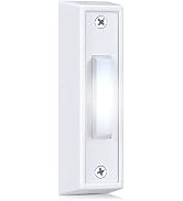 Lighted Doorbell Button, Wired Door Bell Push Button LED Door Chime, Wall Mounted Doorbell Switch...